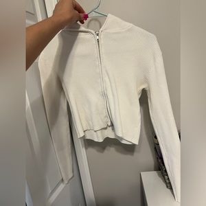 Brandy Melville ribbed zip up